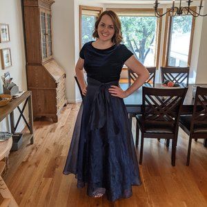 Vintage Navy Formal Gown